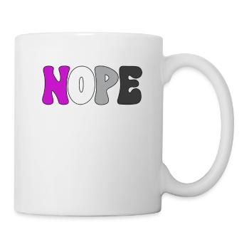 Nope Asexuality Pride Month Ace Aromantic Aro - Tasse - Weiß - Rechts