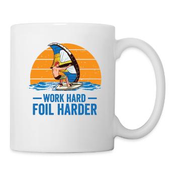 Travailler dur Foil Wing Foil Wingsurf - Mug blanc - blanc - Droite