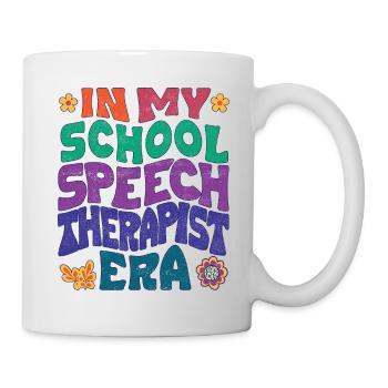 À l’époque de l’orthophoniste à l’école - Mug blanc - blanc - Droite