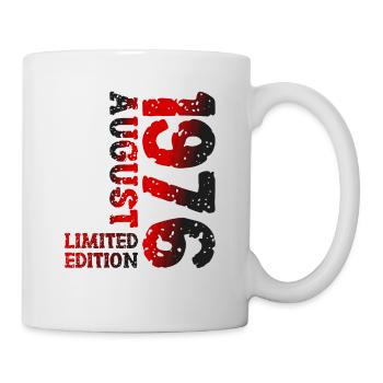 1976 August Limited Edition 47. Geburtstag Outfit - Tasse - Weiß - Rechts