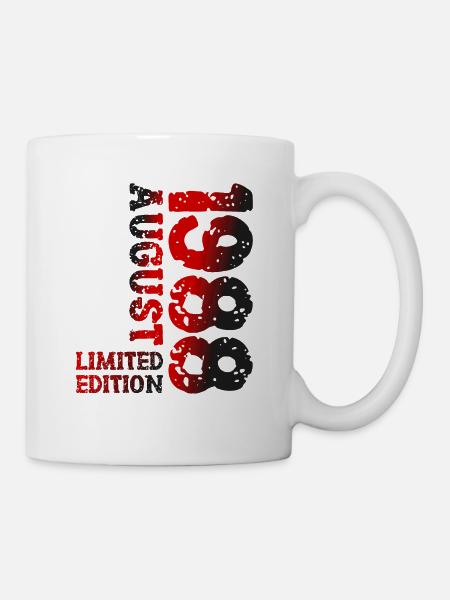 1988 August Limited Edition 35. Geburtstag Outfit - Tasse - Weiß