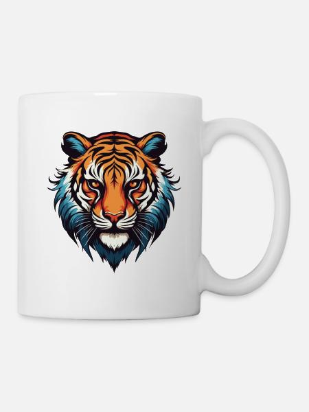 Tiger Portrait - Tasse - Weiß