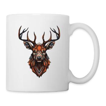 Hirsch Portrait - Tasse - Weiß - Rechts