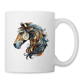 Pferd Portrait - Tasse - Weiß - Rechts