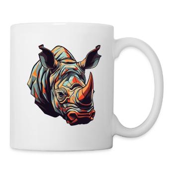 Rhinoceros Portrait - Mug - white - Right