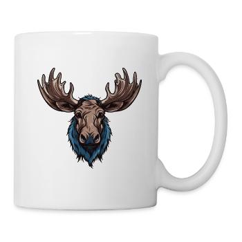 Elch Portrait - Tasse - Weiß - Rechts