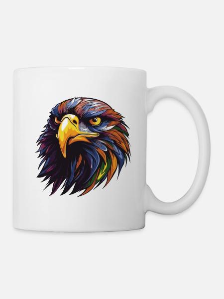 Adler Portrait - Tasse - Weiß