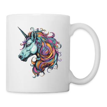 Einhorn Portrait - Tasse - Weiß - Rechts