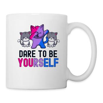 Osez être vous-même Mignon Bisexuel Bi Pride Mois - Mug blanc - blanc - Droite