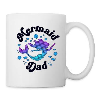 Sirène Papa Père Matching Famille Sirène - Mug blanc - blanc - Droite