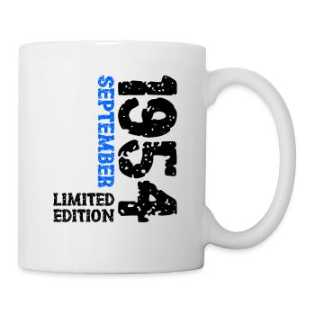 1954 September Limited Edition 69. Geburtstag Deko - Tasse - Weiß - Rechts