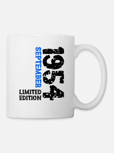 1954 September Limited Edition 69. Geburtstag Deko - Tasse - Weiß