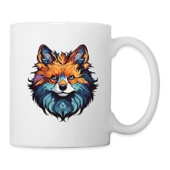 Pomeranian Dog Portrait Miniature Spitz - Mug - white - Right