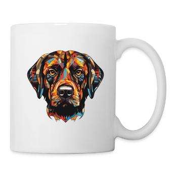 Labrador Hund Portrait - Tasse - Weiß - Rechts