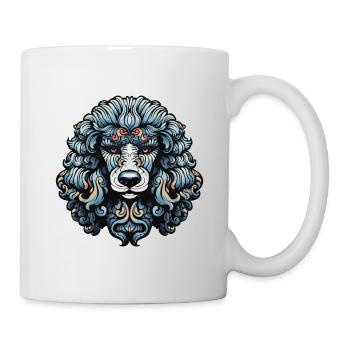 Portrait de chien caniche - Mug blanc - blanc - Droite