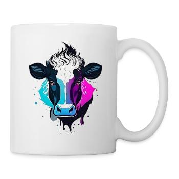 Kuhkopf bunt - Tasse - Weiß - Rechts