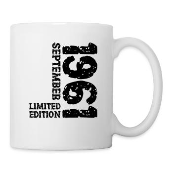 1961 September Limited Edition 62. Geburtstag Deko - Tasse - Weiß - Rechts