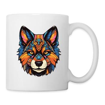 Akita Hund Portrait - Tasse - Weiß - Rechts