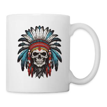 Apache Indianer Häuptling Totenkopf - Tasse - Weiß - Rechts
