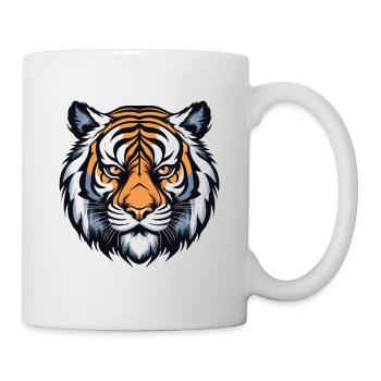 Tiger Portrait - Tasse - Weiß - Rechts