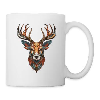 Hirsch Portrait - Tasse - Weiß - Rechts