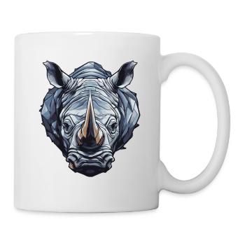 Nashorn Portrait - Tasse - Weiß - Rechts