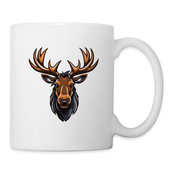 Elch Portrait - Tasse - Weiß - Rechts