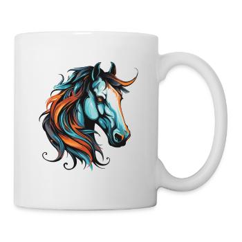 Pferd Portrait - Tasse - Weiß - Rechts
