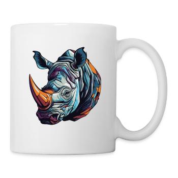 Rhinoceros Portrait - Mug - white - Right