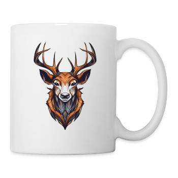 Hirsch Portrait - Tasse - Weiß - Rechts