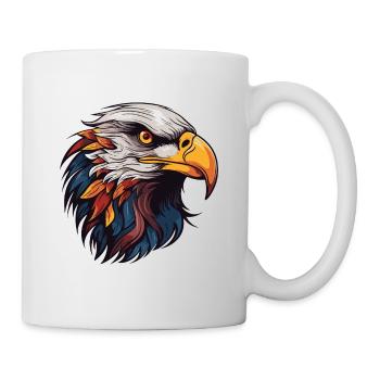 Adler Portrait - Tasse - Weiß - Rechts