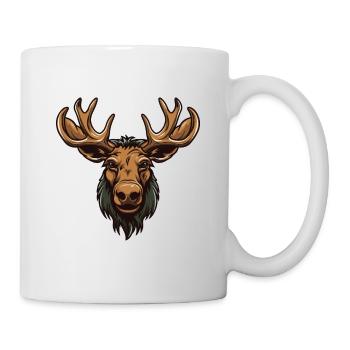 Elch Portrait - Tasse - Weiß - Rechts