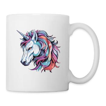 Einhorn Portrait - Tasse - Weiß - Rechts