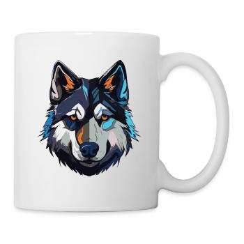 Portrait de chien Husky - Mug blanc - blanc - Droite
