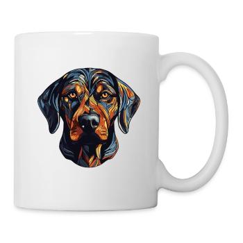 Labrador Hund Portrait - Tasse - Weiß - Rechts