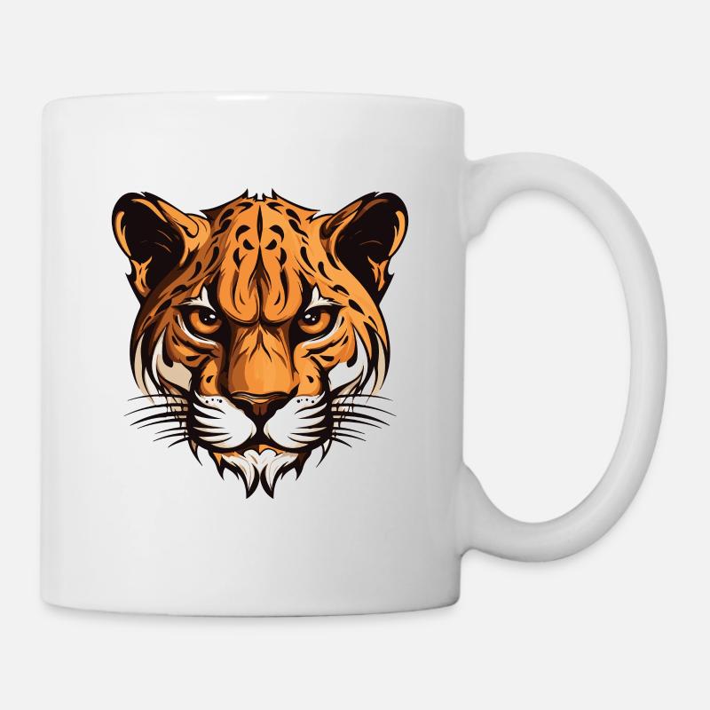 Gepard Portrait - Tasse - Weiß