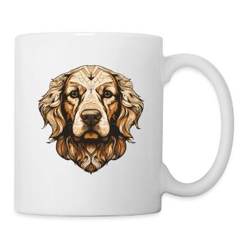 Portrait de chien Golden Retriever - Mug blanc - blanc - Droite