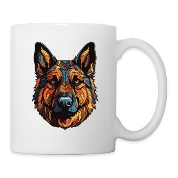 German Shepherd Dog Portrait - Mug - white - Right