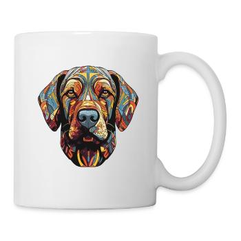Labrador Hund Portrait - Tasse - Weiß - Rechts