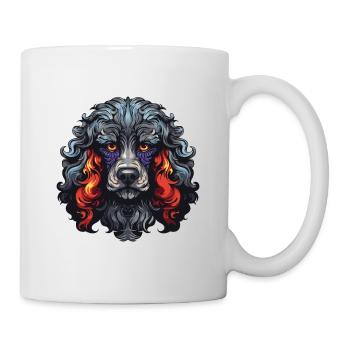 Portrait de chien caniche - Mug blanc - blanc - Droite