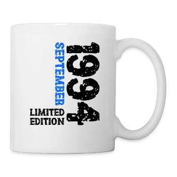 1994 September Limited Edition 29. Geburtstag Deko - Tasse - Weiß - Rechts