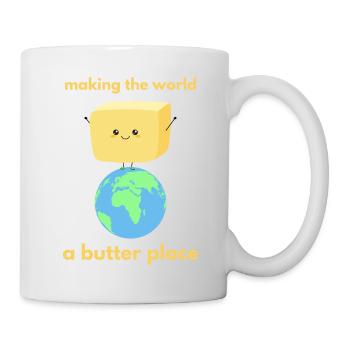 Making the world a butter place - Mug - white - Right