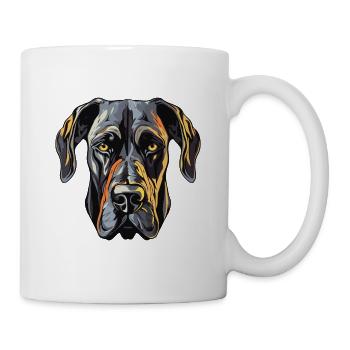 Great Dane Dog Portrait - Mug - white - Right