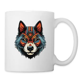 Akita Hund Portrait - Tasse - Weiß - Rechts