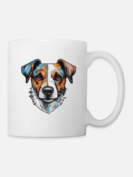 Jack Russell Terrier Portrait de chien - Mug blanc - blanc