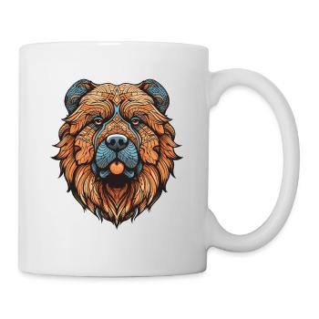 Portrait de chien Chow Chow - Mug blanc - blanc - Droite