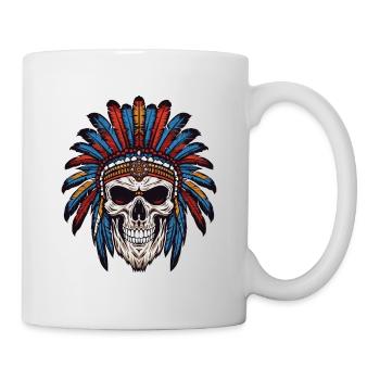 Apache Indianer Häuptling Totenkopf - Tasse - Weiß - Rechts