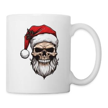 Weihnachtsmann Totenkopf Christmas - Tasse - Weiß - Rechts