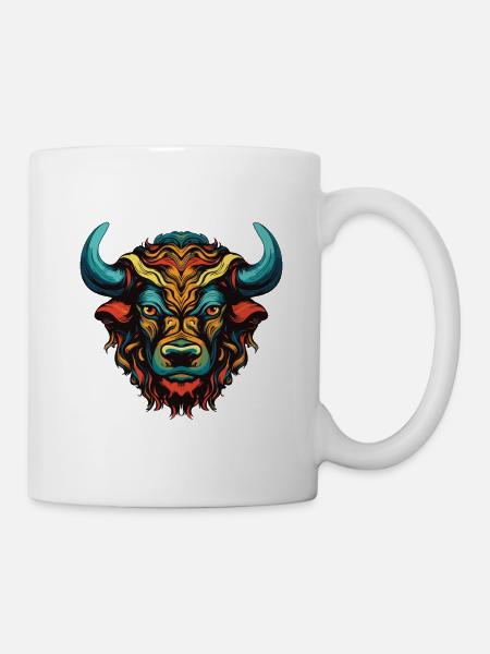 Bulle Portrait Taurus - Tasse - Weiß