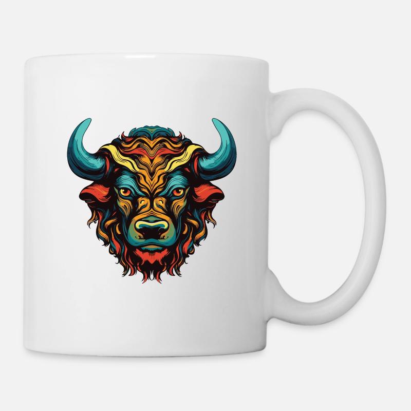 Bulle Portrait Taurus - Tasse - Weiß